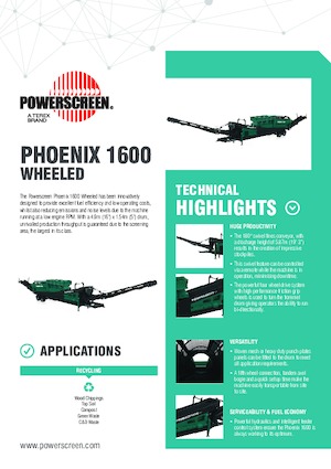 Mobile Siebanlagen mit Trommel Powerscreen Phoenix 1600