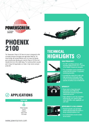 Mobile Siebanlagen mit Trommel Powerscreen Phoenix 2100