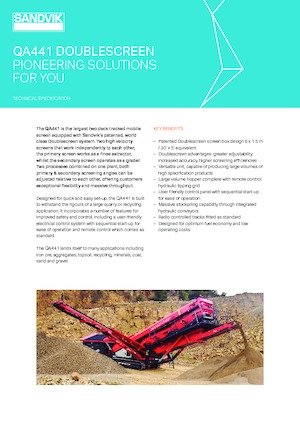 Mobile Siebanlagen Sandvik QA 441