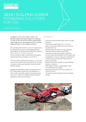 Mobile Siebanlagen Sandvik QE241