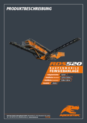 Mobile Siebanlagen Rockster RDS520