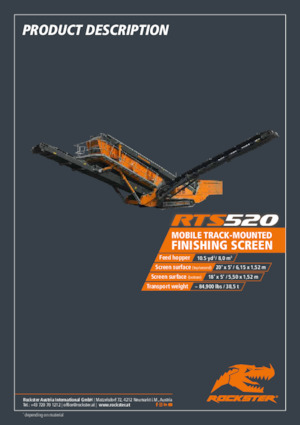 Mobile Siebanlagen Rockster RTS520