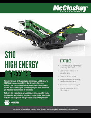 Mobile Siebanlagen McCloskey S110