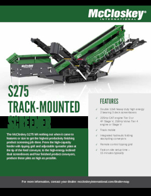 Mobile Siebanlagen McCloskey S275