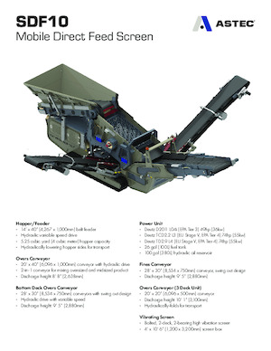 Mobile Siebanlagen Astec SDF10