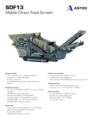 Mobile Siebanlagen Astec SDF13