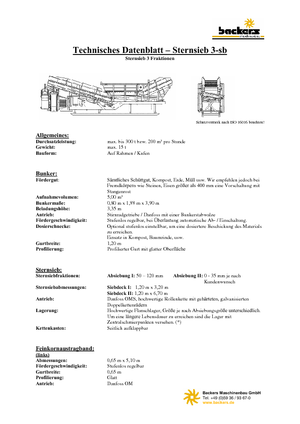 Mobile Siebanlagen Backers Sternsieb 3-sb