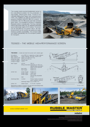 Mobile Siebanlagen Rubble Master TS3600