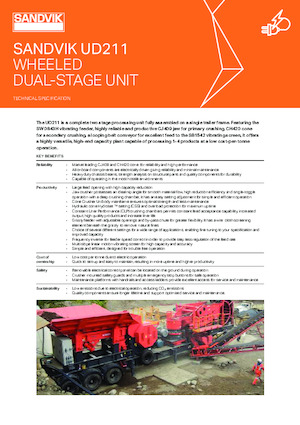 Mobile Siebanlagen Sandvik UD211
