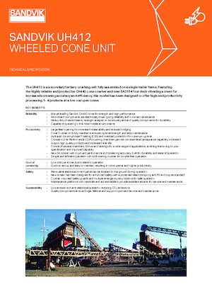 Mobile Siebanlagen Sandvik UH412