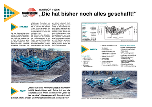 Mobile Siebanlagen Powerscreen Warrior 1400 X