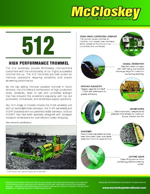 Mobile Siebanlagen mit Trommel McCloskey 512RT