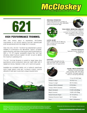 Mobile Siebanlagen mit Trommel McCloskey 621RE