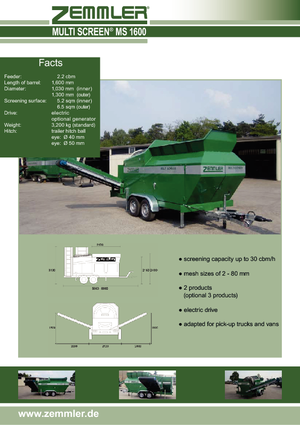 Mobile Siebanlagen mit Trommel Zemmler MS 1600