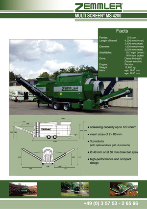 Mobile Siebanlagen mit Trommel Zemmler MS 4200