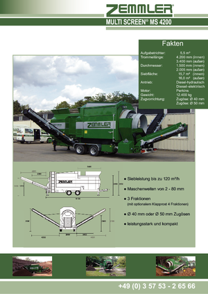 Mobile Siebanlagen mit Trommel Zemmler MS 4200