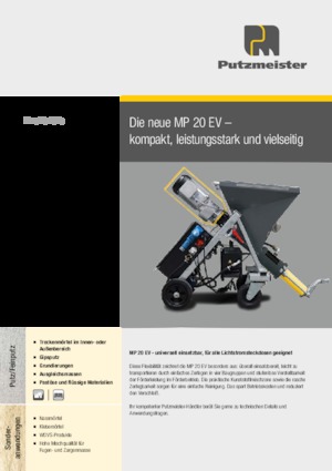 Mörtel-Mischpumpen Putzmeister MP 20 EV