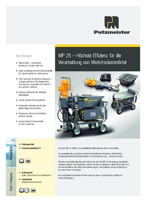 Mörtel-Mischpumpen Putzmeister MP 25 