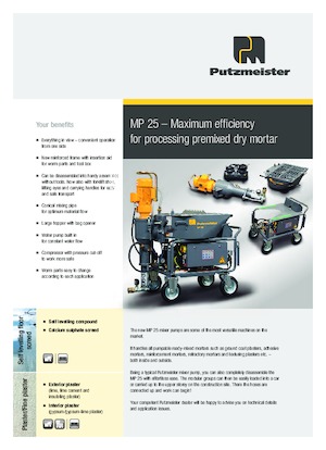 Mörtel-Mischpumpen Putzmeister MP 25 