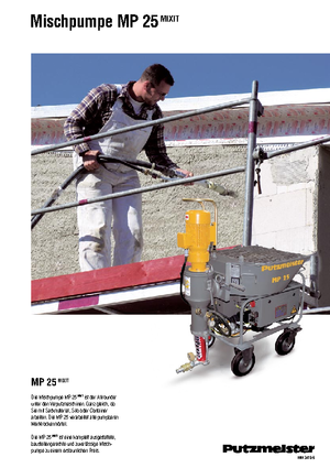 Mörtel-Mischpumpen Putzmeister MP 25 Mixit JP-WP/D5K