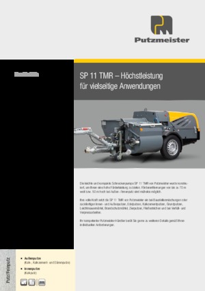 Schneckenförderpumpen Putzmeister SP 11 TMR