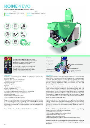 Mörtelspritz- und Fördermaschinen Imer Koine 4 Evo