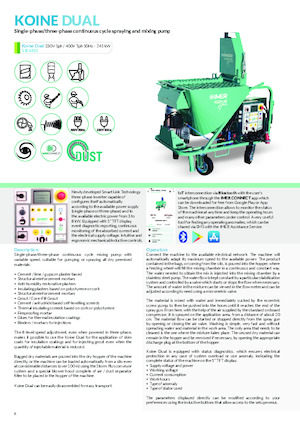 Mörtelspritz- und Fördermaschinen Imer Koine Dual