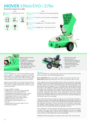 Mörtelspritz- und Fördermaschinen Imer Mover 270eb WT