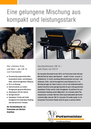 Mörtel-Mischpumpen Putzmeister CM 15