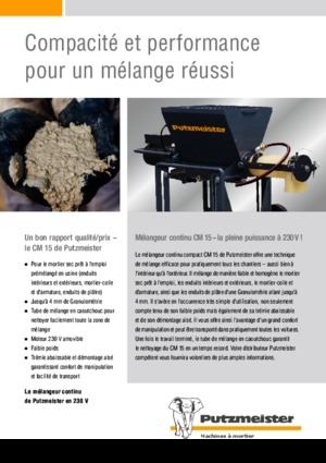Mörtel-Mischpumpen Putzmeister CM 15