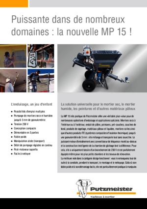 Mörtel-Mischpumpen Putzmeister MP 15
