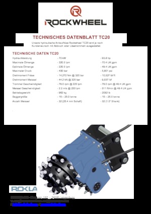 Anbaufräsköpfe (hydr.) Rockwheel by ROCK.ZONE TC 20
