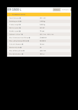 Anbaufräsköpfe (hydr.) Epiroc ER 1500L