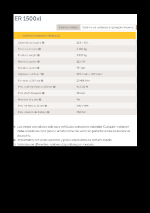 Anbaufräsköpfe (hydr.) Epiroc ER 1500xl
