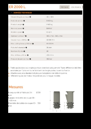 Anbaufräsköpfe (hydr.) Erkat ER 2000L