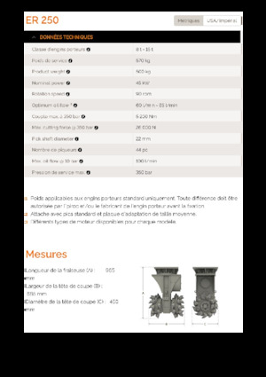 Anbaufräsköpfe (hydr.) Erkat ER 250