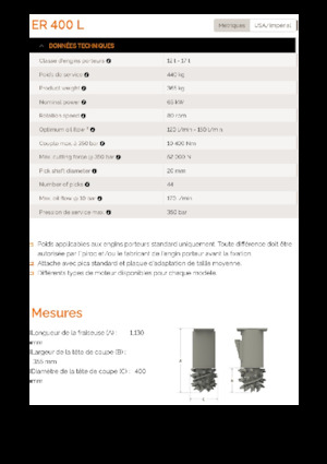 Anbaufräsköpfe (hydr.) Erkat ER 400L