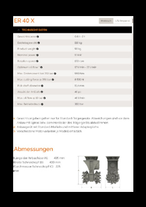 Anbaufräsköpfe (hydr.) Erkat ER 40X