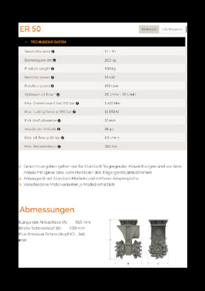 Anbaufräsköpfe (hydr.) Erkat ER 50