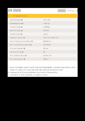 Anbaufräsköpfe (hydr.) Epiroc ER 5500