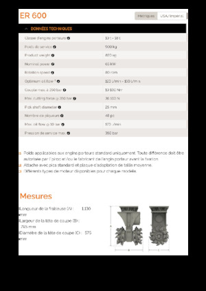 Anbaufräsköpfe (hydr.) Erkat ER 600