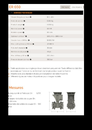 Anbaufräsköpfe (hydr.) Erkat ER 650