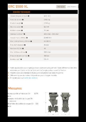 Anbaufräsköpfe (hydr.) Erkat ERC 1500XL