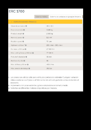 Anbaufräsköpfe (hydr.) Epiroc ERC 1700