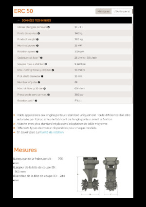 Anbaufräsköpfe (hydr.) Erkat ERC 50
