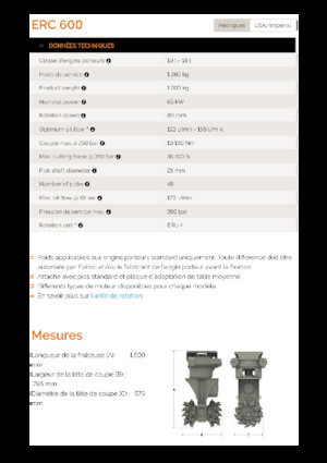 Anbaufräsköpfe (hydr.) Erkat ERC 600
