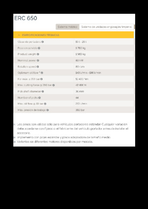 Anbaufräsköpfe (hydr.) Epiroc ERC 650