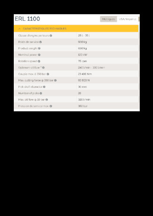 Anbaufräsköpfe (hydr.) Epiroc ERL 1100