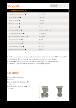 Anbaufräsköpfe (hydr.) Erkat VC 2000-3X