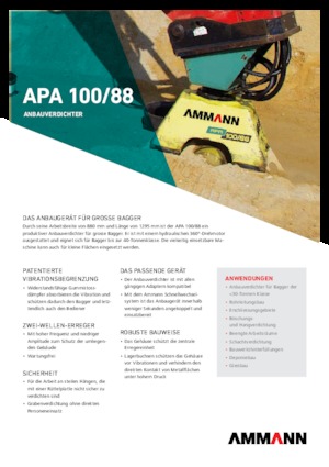 Anbauflächenrüttler Ammann APA 10088